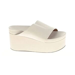 Calvin Klein Cream Platform Slides